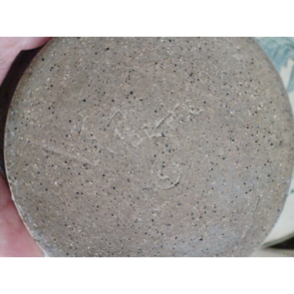 Mid Century Signed Emerging Face Art Pottery Vase by S. Porter Circa early 1970' - Picture 12 of 14
